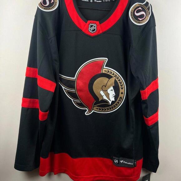 Fanatics Breakaway  Ottawa Senators Authentic NHL Jersey Home Black Size L NWT - Picture 1 of 9